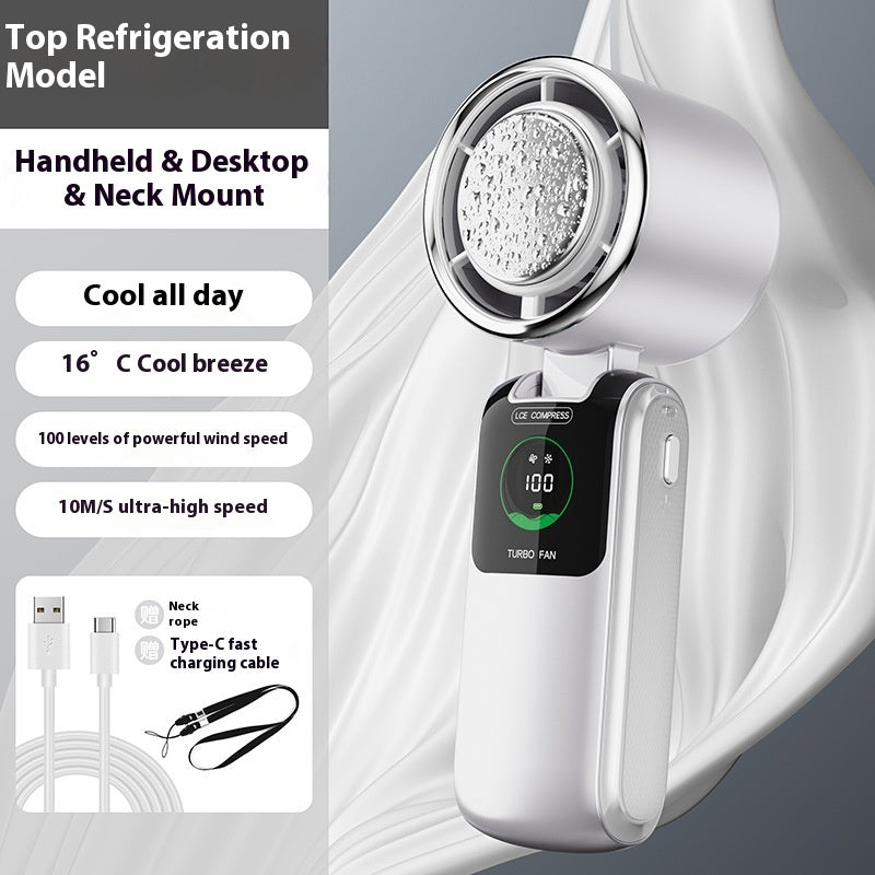 Ice Pack High-Speed Handheld Eletirc Fan Speed Adjustable.