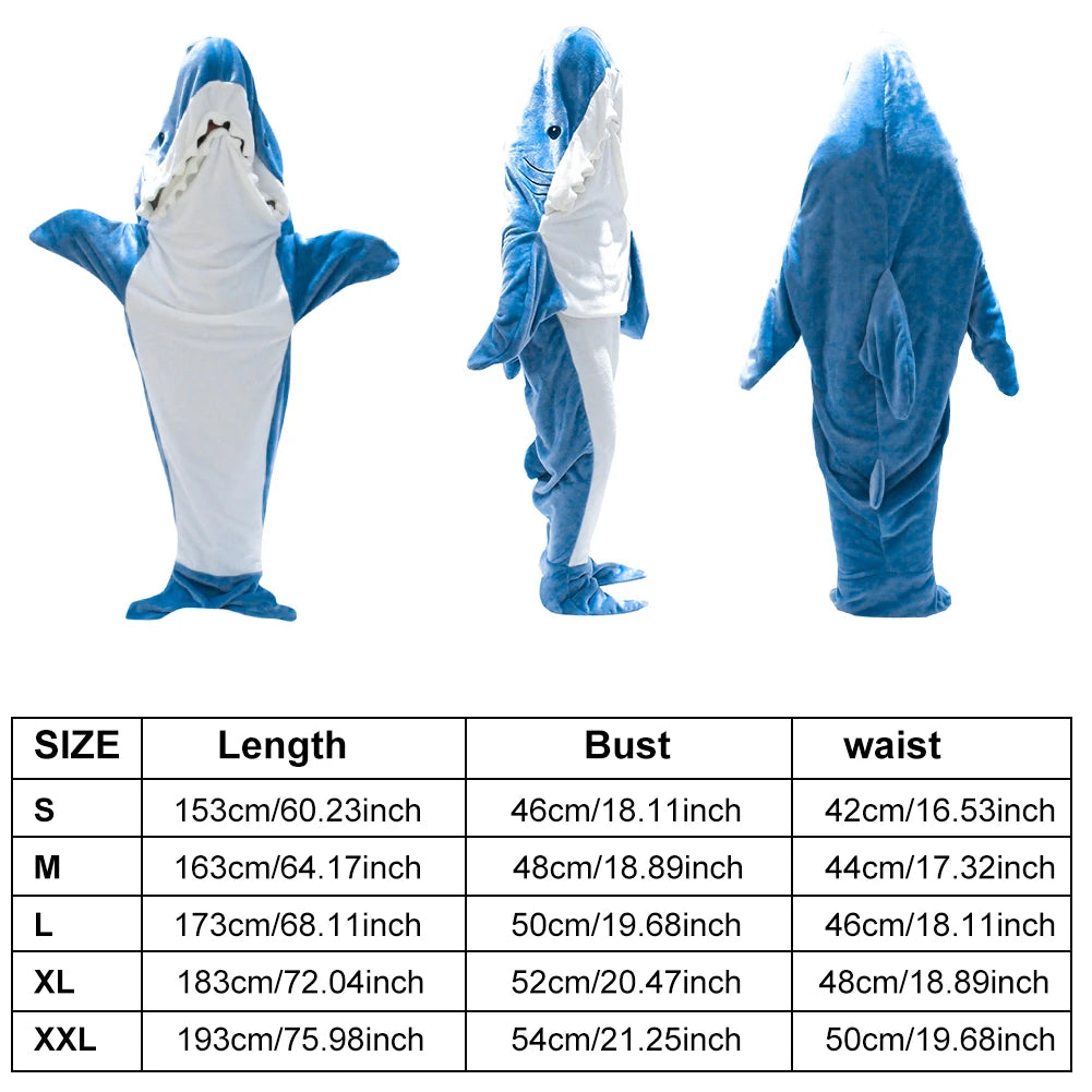 Cosplay Shark Onesies Costumes Suit Sleeping Bag Adult Pyjamas Cartoon Halloween Christmas Carnival Sleepwear Jumpsuit Clothes