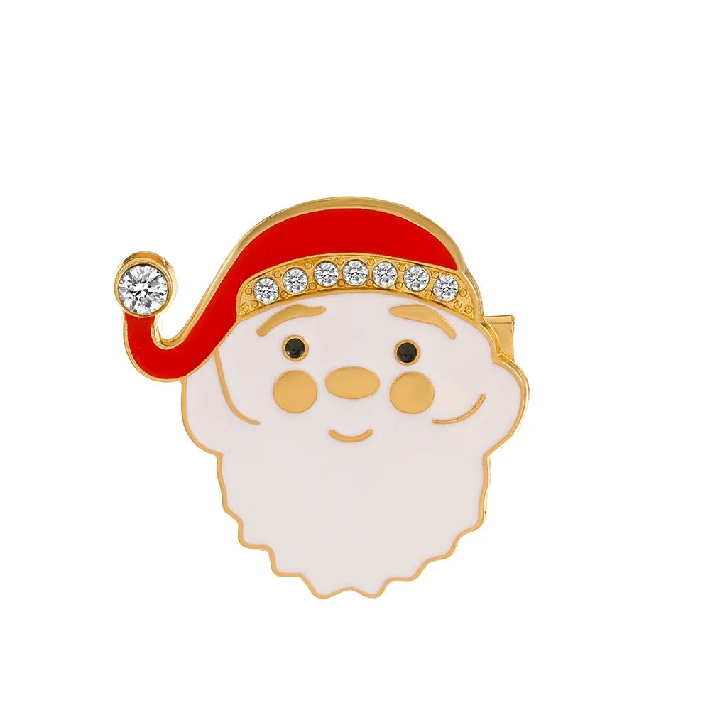 Cartoon Christmas Badge Bell Christmas Tree Santa Claus Enamel Pins Snow Man Jewelry Accessories Dripping Oil Lapel Pin Girls