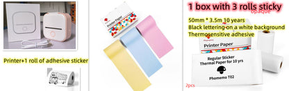 Portable Mini Thermal Label Printer Home Photo Printer.