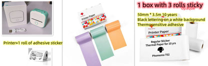 Portable Mini Thermal Label Printer Home Photo Printer.