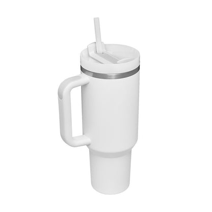 40 Oz Tumbler With Handle Straw Insulated, Stainless Steel.