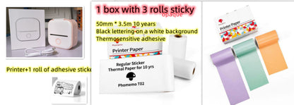 Portable Mini Thermal Label Printer Home Photo Printer.