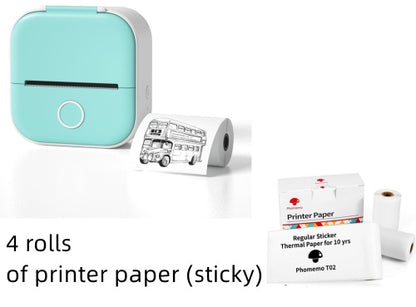 Portable Mini Thermal Label Printer Home Photo Printer.