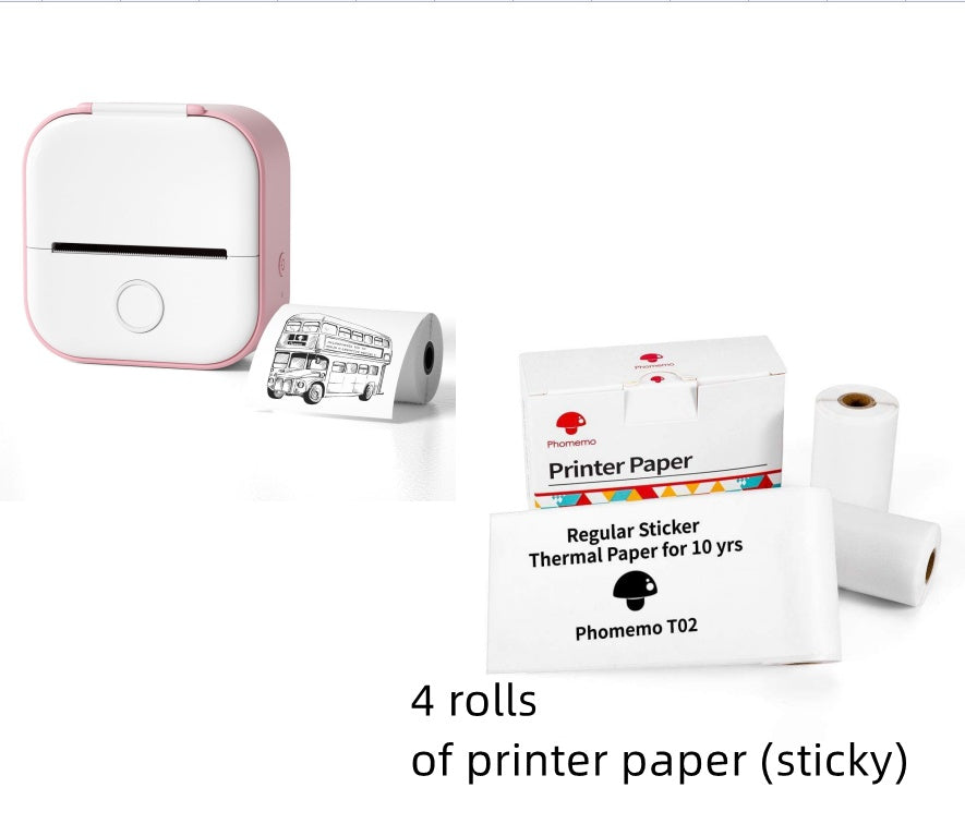 Portable Mini Thermal Label Printer Home Photo Printer.
