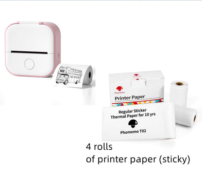 Portable Mini Thermal Label Printer Home Photo Printer.