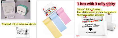 Portable Mini Thermal Label Printer Home Photo Printer.