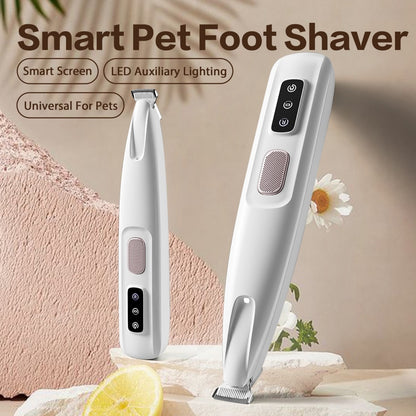 Pet Paw Trimmer- Cordless Waterproof  Clippers With LED For Precision Trimming.