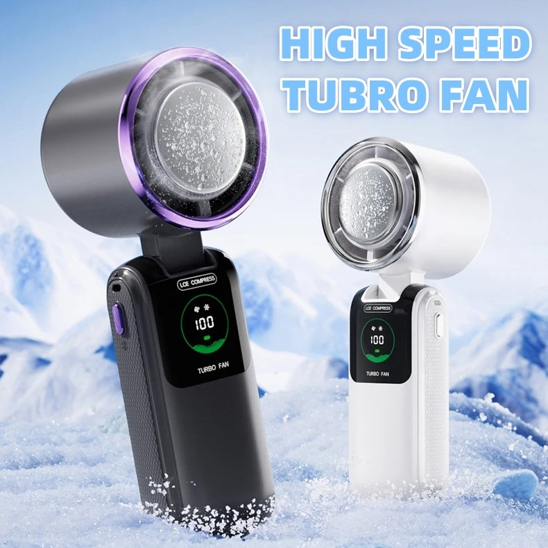 Ice Pack High-Speed Handheld Eletirc Fan Speed Adjustable.