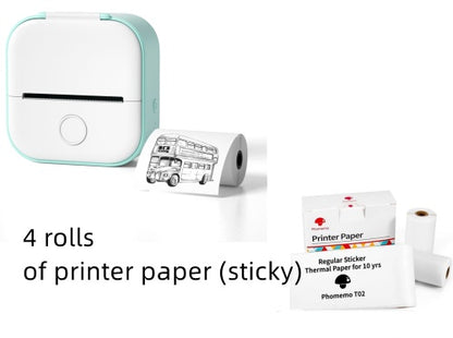 Portable Mini Thermal Label Printer Home Photo Printer.