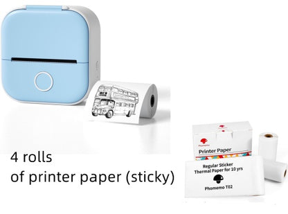 Portable Mini Thermal Label Printer Home Photo Printer.