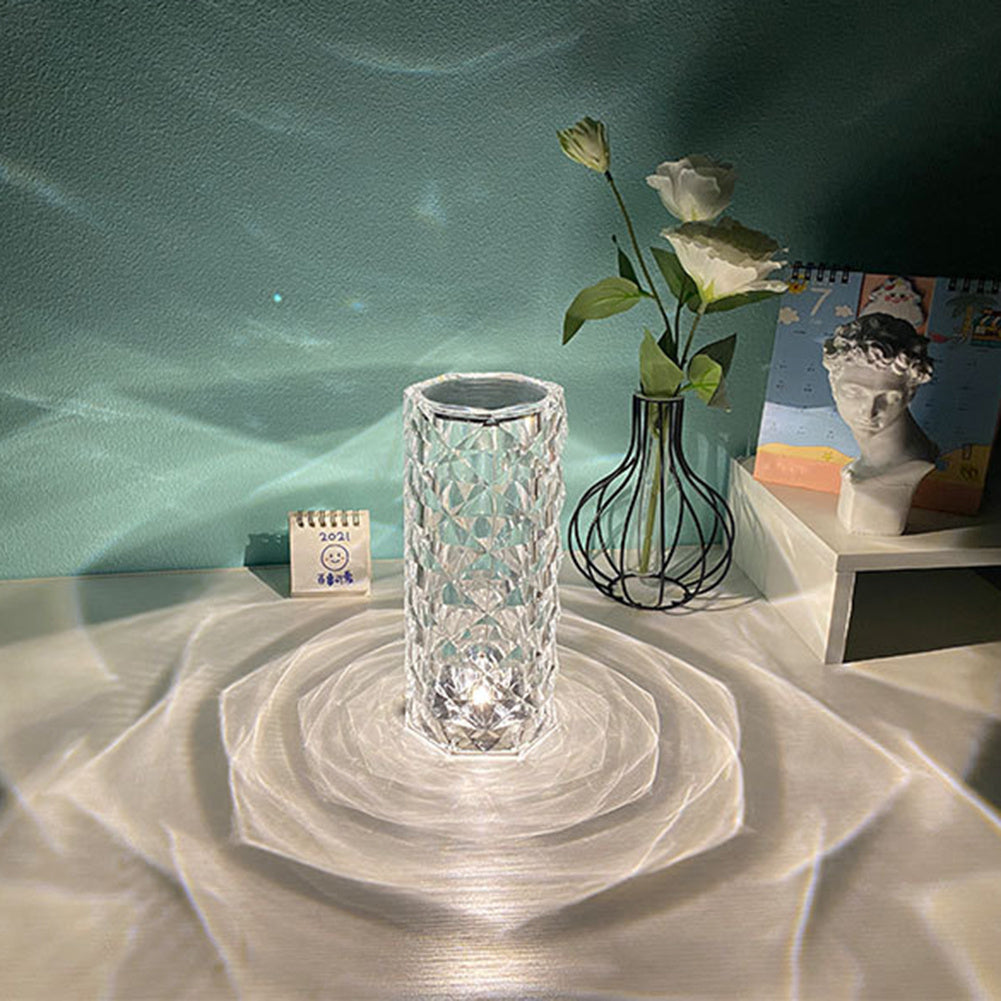 Nordic Crystal Lamp USB Table Lamps For Bedroom.