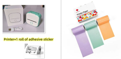 Portable Mini Thermal Label Printer Home Photo Printer.