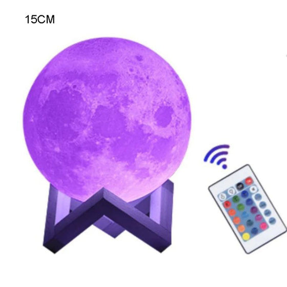 Moon Lamp,  Creative Moon Light Uniqe,16-Color Lamp With Stand And Remote.