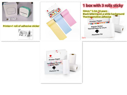 Portable Mini Thermal Label Printer Home Photo Printer.
