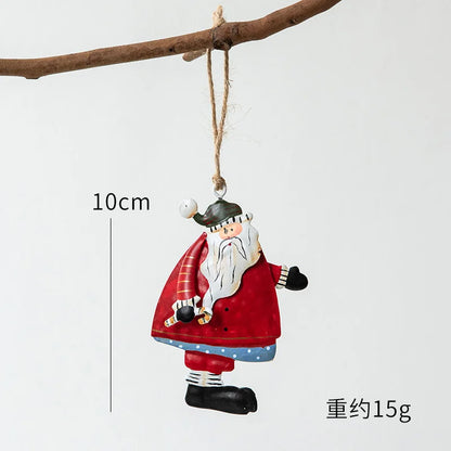 Novelty Painted Christmas Bell Tree Decoration Exquisite Iron Art Ornament Xmas Party Hanging Pendant Home Decor Navidad Gifts