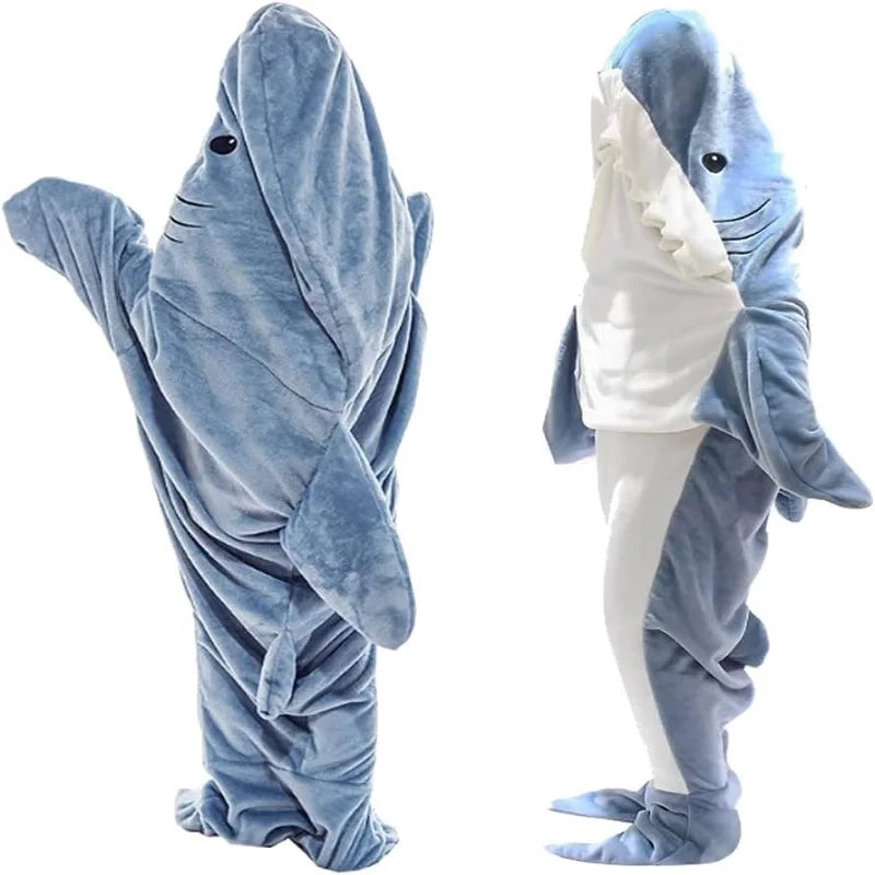 Cosplay Shark Onesies Costumes Suit Sleeping Bag Adult Pyjamas Cartoon Halloween Christmas Carnival Sleepwear Jumpsuit Clothes