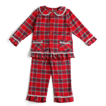 Ruffkids Kids Pyjamas Girls Boys Baby Clothes Loungewear Family Matching Pjs Red Velvet Christmas Pajamas Sets