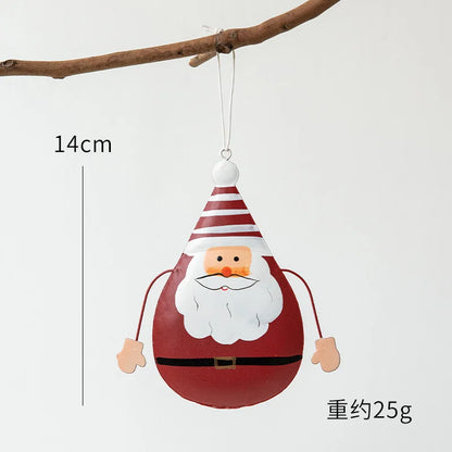 Novelty Painted Christmas Bell Tree Decoration Exquisite Iron Art Ornament Xmas Party Hanging Pendant Home Decor Navidad Gifts