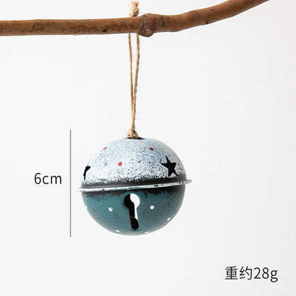 Novelty Painted Christmas Bell Tree Decoration Exquisite Iron Art Ornament Xmas Party Hanging Pendant Home Decor Navidad Gifts