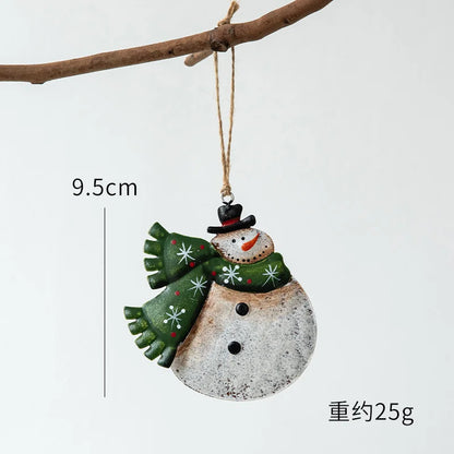 Novelty Painted Christmas Bell Tree Decoration Exquisite Iron Art Ornament Xmas Party Hanging Pendant Home Decor Navidad Gifts