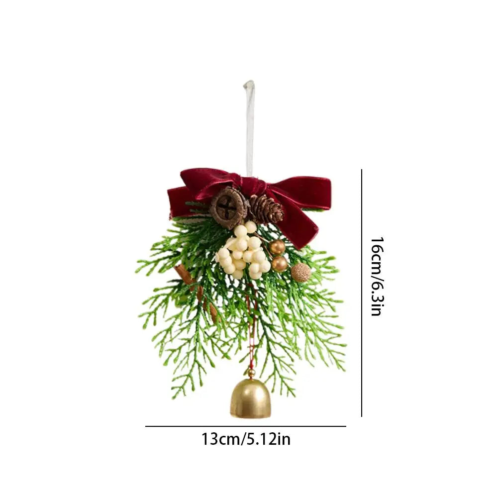 2025 New Year Christmas Decorations Bell Wreath Pendant Christmas Tree Decorations Atmosphere Spring Festive & Party Supplies