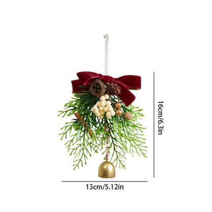 2025 New Year Christmas Decorations Bell Wreath Pendant Christmas Tree Decorations Atmosphere Spring Festive & Party Supplies