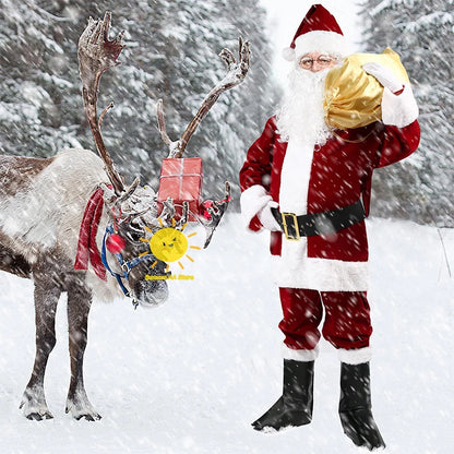 Santa Claus Costume Deluxe Clothes Fancy Dress Suit in Christmas Men Adult Santa Claus Cosplay Costume Christmas Costume Cosplay