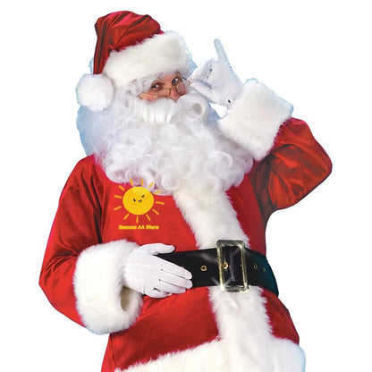 Santa Claus Costume Deluxe Clothes Fancy Dress Suit in Christmas Men Adult Santa Claus Cosplay Costume Christmas Costume Cosplay