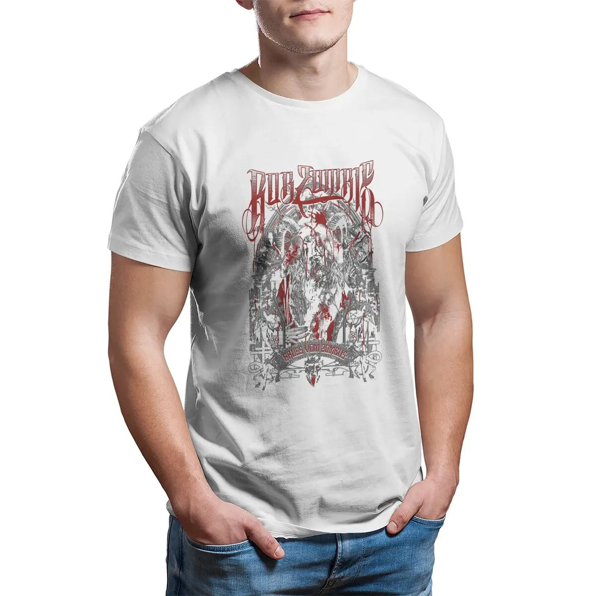 Vintage My Favorite People Great Model Rob Zombie Krampus Holiday Premium Idol Gift Fot You  Unisex T-Shirt for Men Pure Cotton