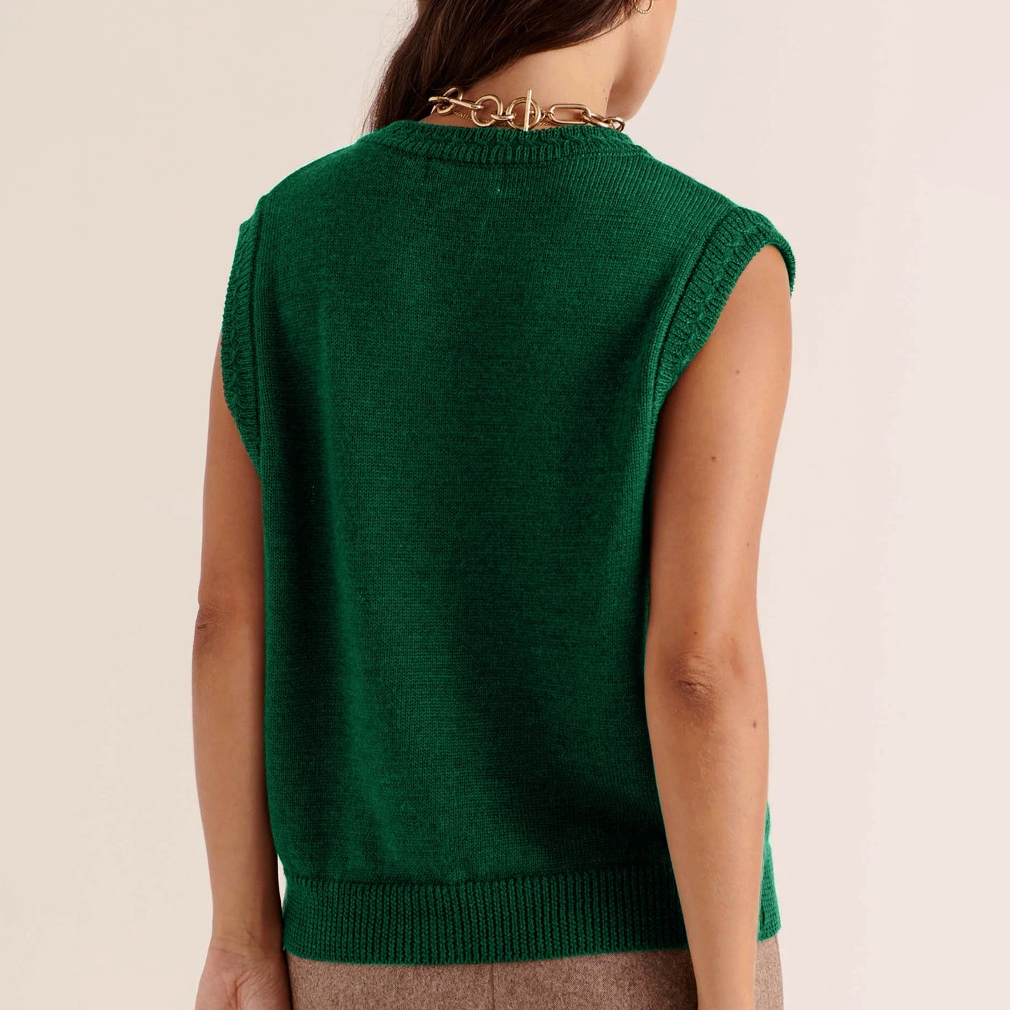 Women Christmas Sweater Vests Santa Claus Print Sleeveless Knit Cardigan Vest Christmas Holiday Tank Tops