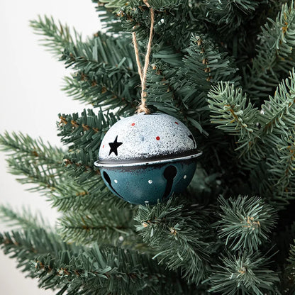 Novelty Painted Christmas Bell Tree Decoration Exquisite Iron Art Ornament Xmas Party Hanging Pendant Home Decor Navidad Gifts
