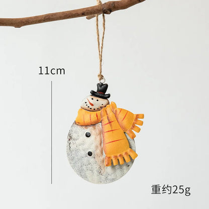 Novelty Painted Christmas Bell Tree Decoration Exquisite Iron Art Ornament Xmas Party Hanging Pendant Home Decor Navidad Gifts