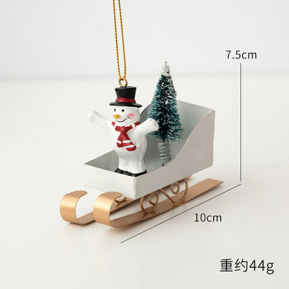 Novelty Painted Christmas Bell Tree Decoration Exquisite Iron Art Ornament Xmas Party Hanging Pendant Home Decor Navidad Gifts