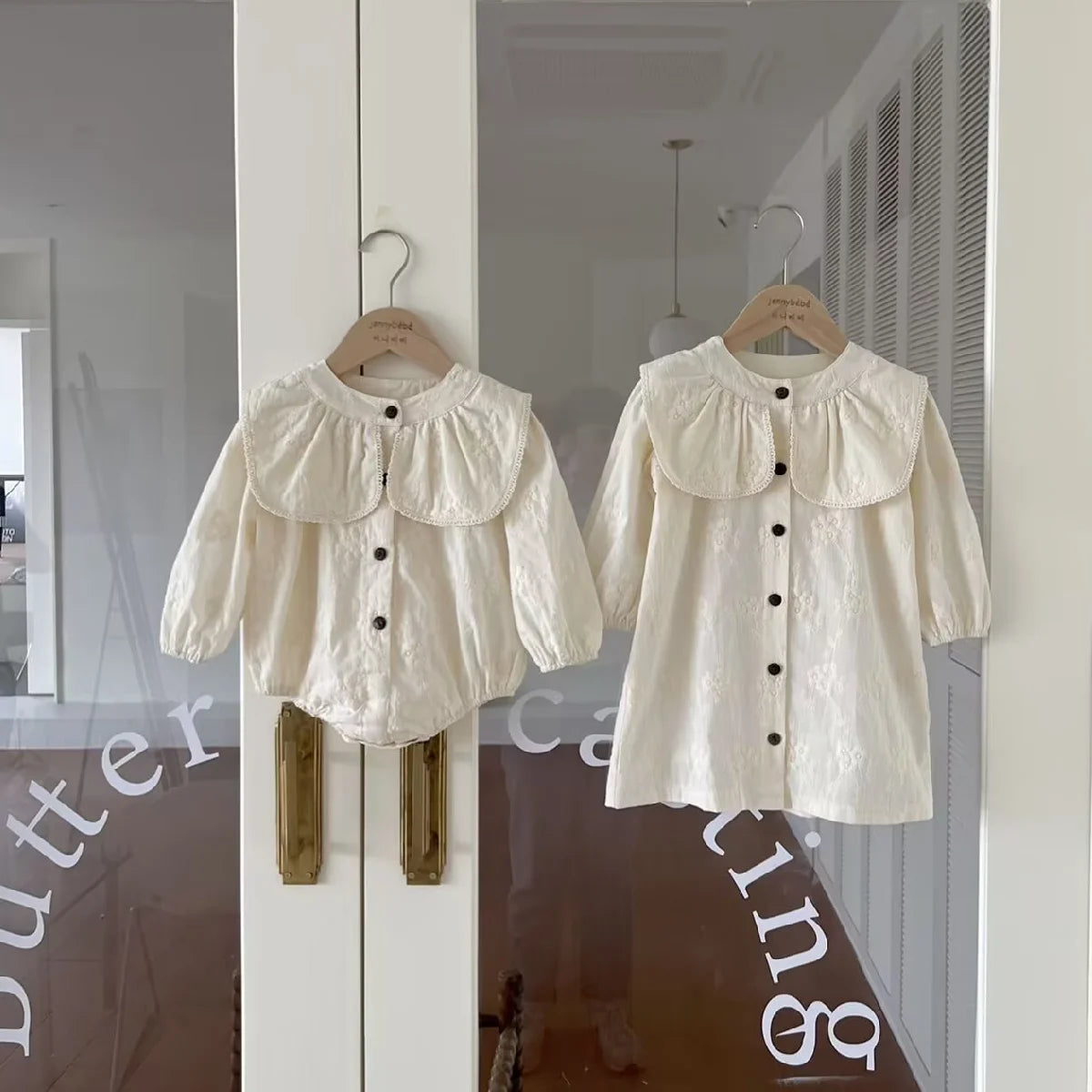 Baby Girls Dress Sweet Girl Lace Dress Ruffle Party Princess Dress Petal Collar Floral Embroidery Casual Dress Children Clothes