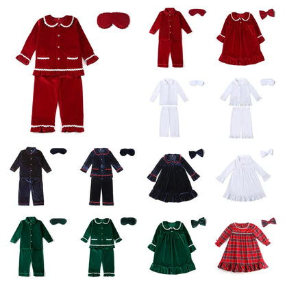 Ruffkids Kids Pyjamas Girls Boys Baby Clothes Loungewear Family Matching Pjs Red Velvet Christmas Pajamas Sets