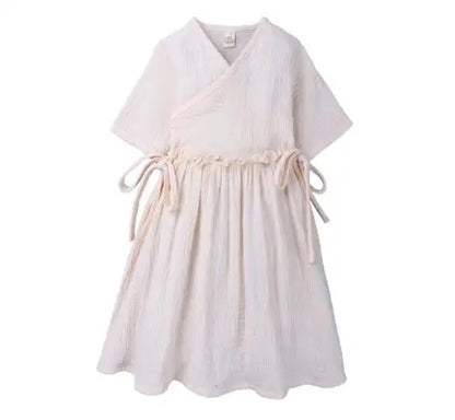 New Summer Baby Girls Dresses European America Toddler Kids Girl Dress Casual Linen Clothing Ruffles Sweet Princess Dress