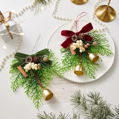 2025 New Year Christmas Decorations Bell Wreath Pendant Christmas Tree Decorations Atmosphere Spring Festive & Party Supplies