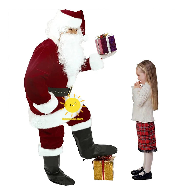 Santa Claus Costume Deluxe Clothes Fancy Dress Suit in Christmas Men Adult Santa Claus Cosplay Costume Christmas Costume Cosplay