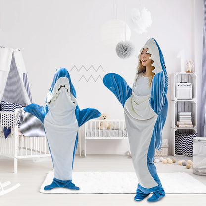 Cosplay Shark Onesies Costumes Suit Sleeping Bag Adult Pyjamas Cartoon Halloween Christmas Carnival Sleepwear Jumpsuit Clothes