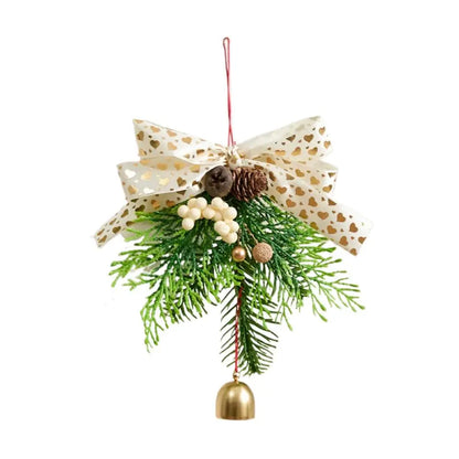 2025 New Year Christmas Decorations Bell Wreath Pendant Christmas Tree Decorations Atmosphere Spring Festive & Party Supplies