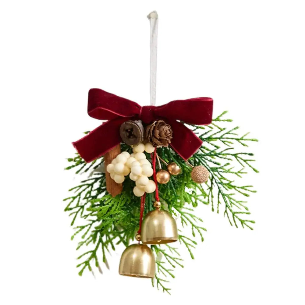 2025 New Year Christmas Decorations Bell Wreath Pendant Christmas Tree Decorations Atmosphere Spring Festive & Party Supplies