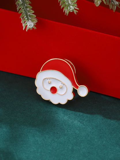 Cartoon Christmas Badge Bell Christmas Tree Santa Claus Enamel Pins Snow Man Jewelry Accessories Dripping Oil Lapel Pin Girls