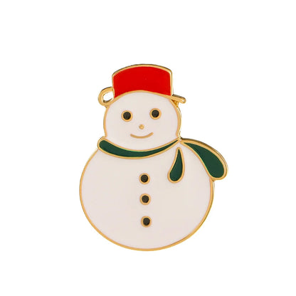 Cartoon Christmas Badge Bell Christmas Tree Santa Claus Enamel Pins Snow Man Jewelry Accessories Dripping Oil Lapel Pin Girls
