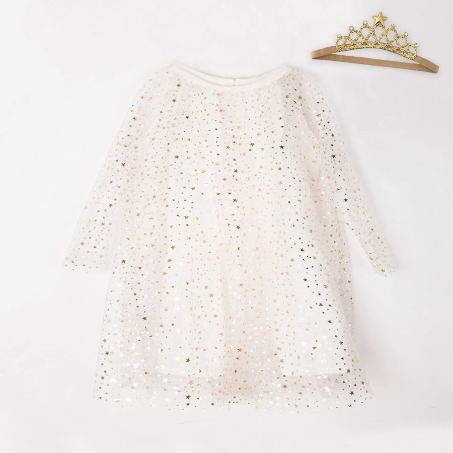 Baby Girl Dress For New Yesr Party Kids Clothes Girls Child Birthday Party Dress Tulle Tutu Princess Dress 1-8Y