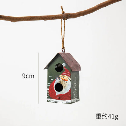 Novelty Painted Christmas Bell Tree Decoration Exquisite Iron Art Ornament Xmas Party Hanging Pendant Home Decor Navidad Gifts