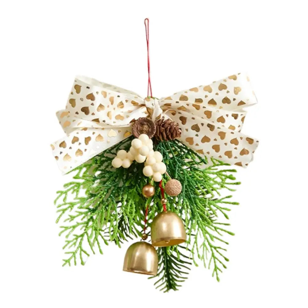 2025 New Year Christmas Decorations Bell Wreath Pendant Christmas Tree Decorations Atmosphere Spring Festive & Party Supplies