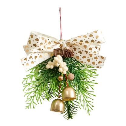 2025 New Year Christmas Decorations Bell Wreath Pendant Christmas Tree Decorations Atmosphere Spring Festive & Party Supplies