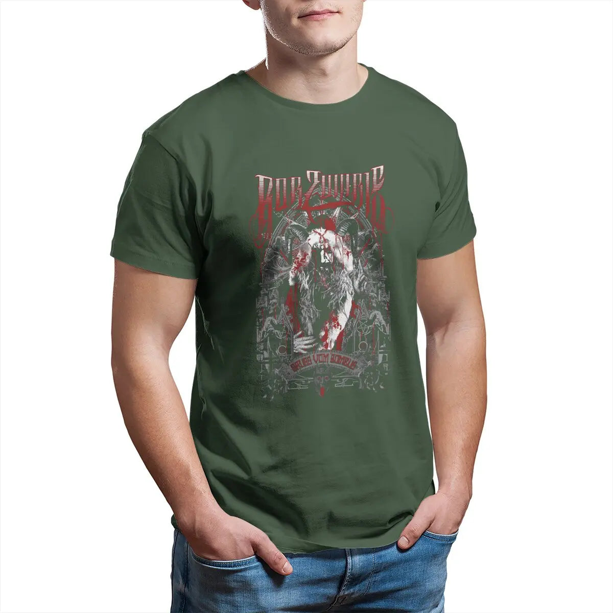 Vintage My Favorite People Great Model Rob Zombie Krampus Holiday Premium Idol Gift Fot You  Unisex T-Shirt for Men Pure Cotton