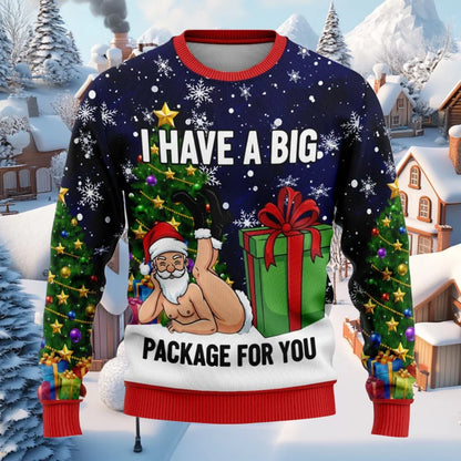 Funny Santa Christmas Sweatshirt Naughty Ugly Graphic Women Sweaters Crew Neck Sweatshirt Holiday Unisex Pullover Hoodie for Man